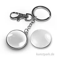 Artikelbild des Artikels “Cabochon Schlüsselanhänger doppelseitig - dm 32mm - Silber “