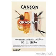 Artikelbild des Artikels “Canson GRADUATE Mixed Media Papier - Natur, DIN A4, 30 Blatt, 220 g “