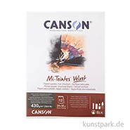Artikelbild des Artikels “Canson MI-TEINTES Velvet Block, 12 Blatt, 24 x 32 cm, 430 g, Schwarz “