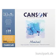 Artikelbild des Artikels “Canson MONTVAL Aquarellblock, DIN A4, 12 Blatt, 300 g/m², Fein “