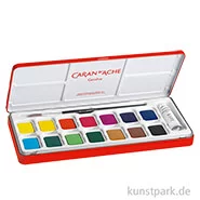 Artikelbild des Artikels “Caran d'Ache Gouache Studio Metalletui mit 14 Farben + Deckweiß “