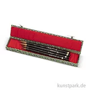 Artikelbild des Artikels “China-Pinselset Nr. 3, 4-teilig, Marder, Brokatetui “