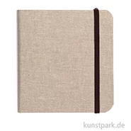 Artikelbild des Artikels “Clairefontaine Goldline Reisealbum, Natur-Leinen, 180 g/m², 32 Blatt 15 x 15 cm“
