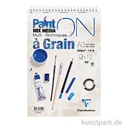 Artikelbild des Artikels “Clairefontaine Paint'ON Papier, Gekörnt, 12 Blatt, 250g, Spiralblock “