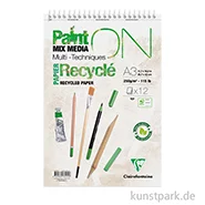 Artikelbild des Artikels “Clairefontaine Paint'ON Papier, Recycling, 12 Blatt, 250g, Spiralblock “