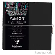 Artikelbild des Artikels “Clairefontaine Paint'ON Buch - 32 Blatt, Schwarz, 250 g/m², 19 x 19 cm “