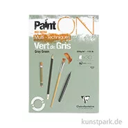 Artikelbild des Artikels “Clairefontaine Paint'ON Papier - Grün-Grau, 250g, 30 Blatt DIN A4“