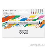 Artikelbild des Artikels “COPIC acrea Paint Marker Set, Vivid, 6 Stück “
