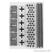 Artikelbild des Artikels “CraftEmotions Clear Stamps - Kreuze und Fischgräten, DIN A6 “