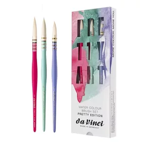 Artikelbild des Artikels “da Vinci PRETTY ART Aquarellpinsel Set mit 3 Sonderfarben “