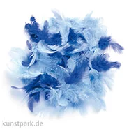 Artikelbild des Artikels “Deco-Federn - Blau, 10g sortiert “