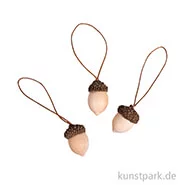 Artikelbild des Artikels “Deko-Eichel mit Hänger - Natur, 2x3,5 cm, 6 Stück “