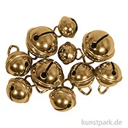 Artikelbild des Artikels “Deko-Metallglöckchen zum Basteln, Gold, 11 / 15 / 19 mm, 10 Stück “