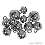 Artikelbild des Artikels “Deko-Metallglöckchen zum Basteln, Silber, 11 / 15 / 19 mm, 10 Stück “