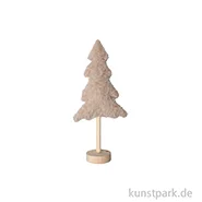 Artikelbild des Artikels “Deko Tannenbaum Plüsch mit Holzständer, Natur, 14 x 7 x 34 cm “