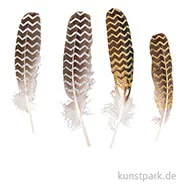 Artikelbild des Artikels “Dekofeder mit Glitterdruck, 17 - 19 cm, 4 Stück “