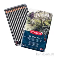 Artikelbild des Artikels “Derwent GRAPHITINT, 12 Tinten-Graphitstifte im Metalletui “