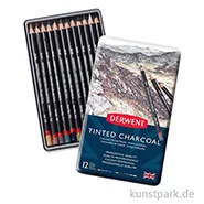 Artikelbild des Artikels “Derwent TINTED Charcoal, 12 Tinten-Kohlestifte im Metalletui “