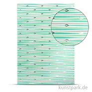 Artikelbild des Artikels “Designkarton Aqua - Türkis-Weiß, DIN A4, 200 g “