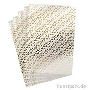 Artikelbild des Artikels “Designkarton Gold - Herzen, DIN A4, 5 Blatt, 200g “
