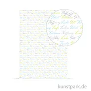 Artikelbild des Artikels “Designkarton Meine Taufe - Jungen Schriften, DIN A4, 200 g “