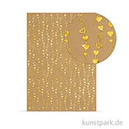Artikelbild des Artikels “Designkarton Selection - Herzen gold, DIN A4, 250 g “