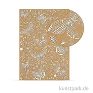 Artikelbild des Artikels “Designkarton Selection - Schmetterlinge silber, DIN A4, 250 g “
