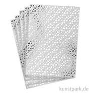 Artikelbild des Artikels “Designkarton Silber - Herzen, DIN A4, 5 Blatt, 200g “
