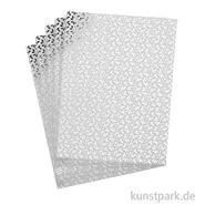 Artikelbild des Artikels “Designkarton Silber - Ilex Stechpalme, DIN A4, 5 Blatt, 200g “