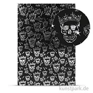 Artikelbild des Artikels “Designkarton Skull - Silber, DIN A4, 200g “