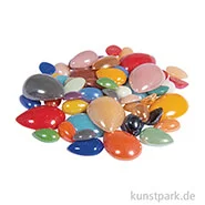 Artikelbild des Artikels “Diamond Glas Mosaiksteine, Tropfenförmig, Bunt, 0,8-1,7 cm, 180g “