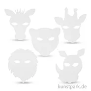 Artikelbild des Artikels “Dschungeltier-Masken aus kräftigem Karton, 22,5-25 cm, 16 Stück sortiert “