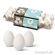 Artikelbild des Artikels “Eier aus Kunststoff, 6 cm, 12 Stück - weiß “