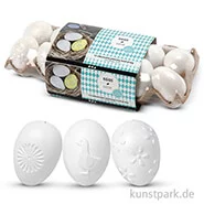 Artikelbild des Artikels “Eier aus Kunststoff mit geprägter Oberfläche, 6 cm, 12 Stück sortiert “