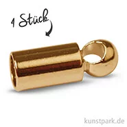 Artikelbild des Artikels “Endkappe mit Öse - Gold 2 mm - 4 Stück“