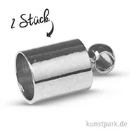 Artikelbild des Artikels “Endkappe mit Öse - Platin 4 mm - 2 Stück“