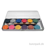 Artikelbild des Artikels “Eulenspiegel 12 Perlglanzfarben Metall-Palette mit 2 Pinsel “