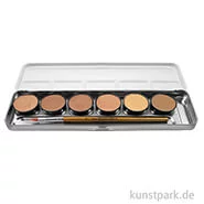Artikelbild des Artikels “Eulenspiegel 6 Hautfarben Metall-Palette mit Pinsel “