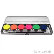 Artikelbild des Artikels “Eulenspiegel 6 Neon-Farben Metall-Palette mit Pinsel “