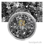 Artikelbild des Artikels “Eulenspiegel Holographischer Glitzer 6 g Dose | Silber-Sterne“