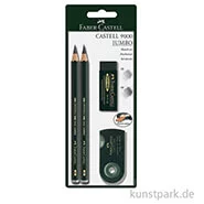 Artikelbild des Artikels “Faber-Castell 9000 Jumbo, 2 Bleistifte mit Anspitzer und Radierer “