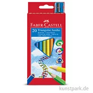 Artikelbild des Artikels “Faber-Castell TRIANGULAR Jumbo, 20 Buntstifte mit Spitzer im Kartonetui “