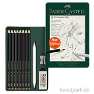 Artikelbild des Artikels “Faber-Castell PITT Graphite Matt - 11er Set mit Zubehör im Metalletui “