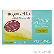 Artikelbild des Artikels “Fabriano Artistico Aquarellpapier, 25 Blatt, 300g, 12,5 x 18 cm, Rau “