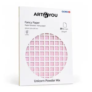Artikelbild des Artikels “Fancy Papier-Block, A4, Einhorn Powder, 10 Blatt, 230g “