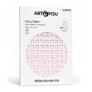 Artikelbild des Artikels “Fancy Papier-Block, A4, White Wonder Mix, 10 Blatt, 230g “