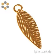 Artikelbild des Artikels “Feder Metall-Anhänger mit Öse, 21 mm, 3 Stück “