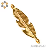 Artikelbild des Artikels “Feder Metall-Anhänger mit Ösen, 27 mm, 1 Stück “