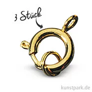 Artikelbild des Artikels “Federringe mit Spaltring, 9 mm, 3 Stück Gold“