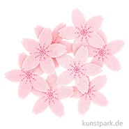 Artikelbild des Artikels “Filz-Streuteile - Kirschblüten, Hellrosa, 8 Stück “